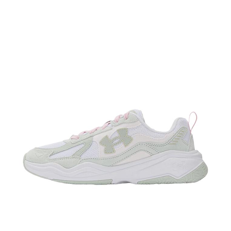 推荐商品：Under Armour/安德玛 Aspire 运动休闲鞋 时尚百搭轻质网布织物跑步 白色