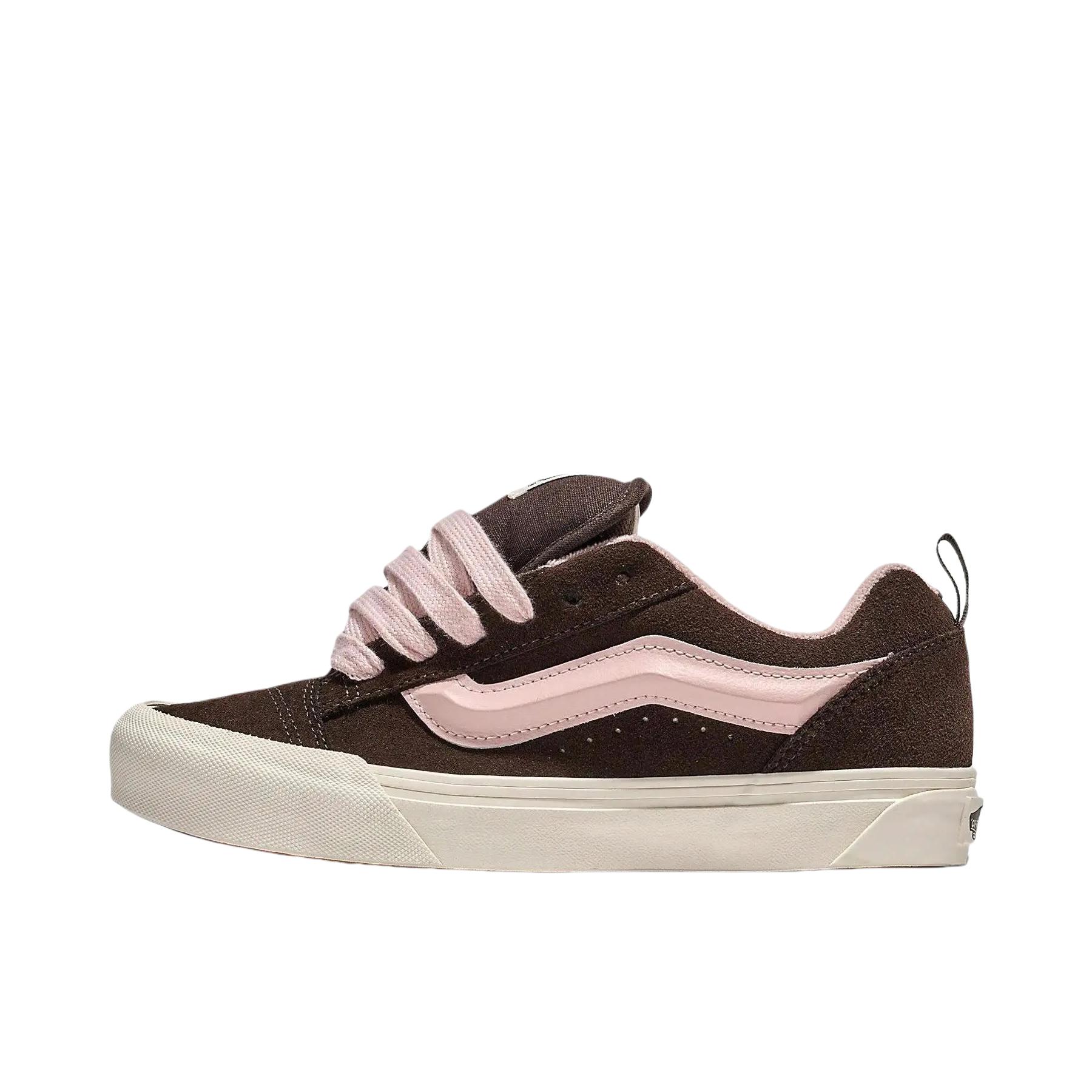 推荐商品：Vans/范斯 Knu-Skool 板鞋 面包鞋 滑板鞋 复古美式时尚防水支撑贴合圆头 粉色/棕色