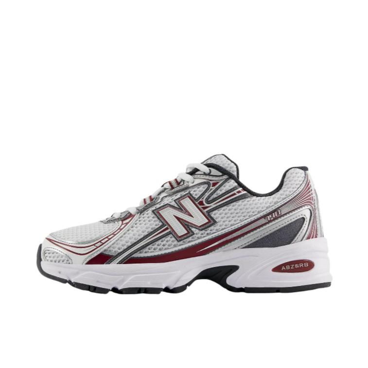 推荐商品：New Balance 740 跑鞋 增高防滑耐磨透气低帮系带拼接圆头千禧风贴合支撑耐穿 D宽/白色/红色