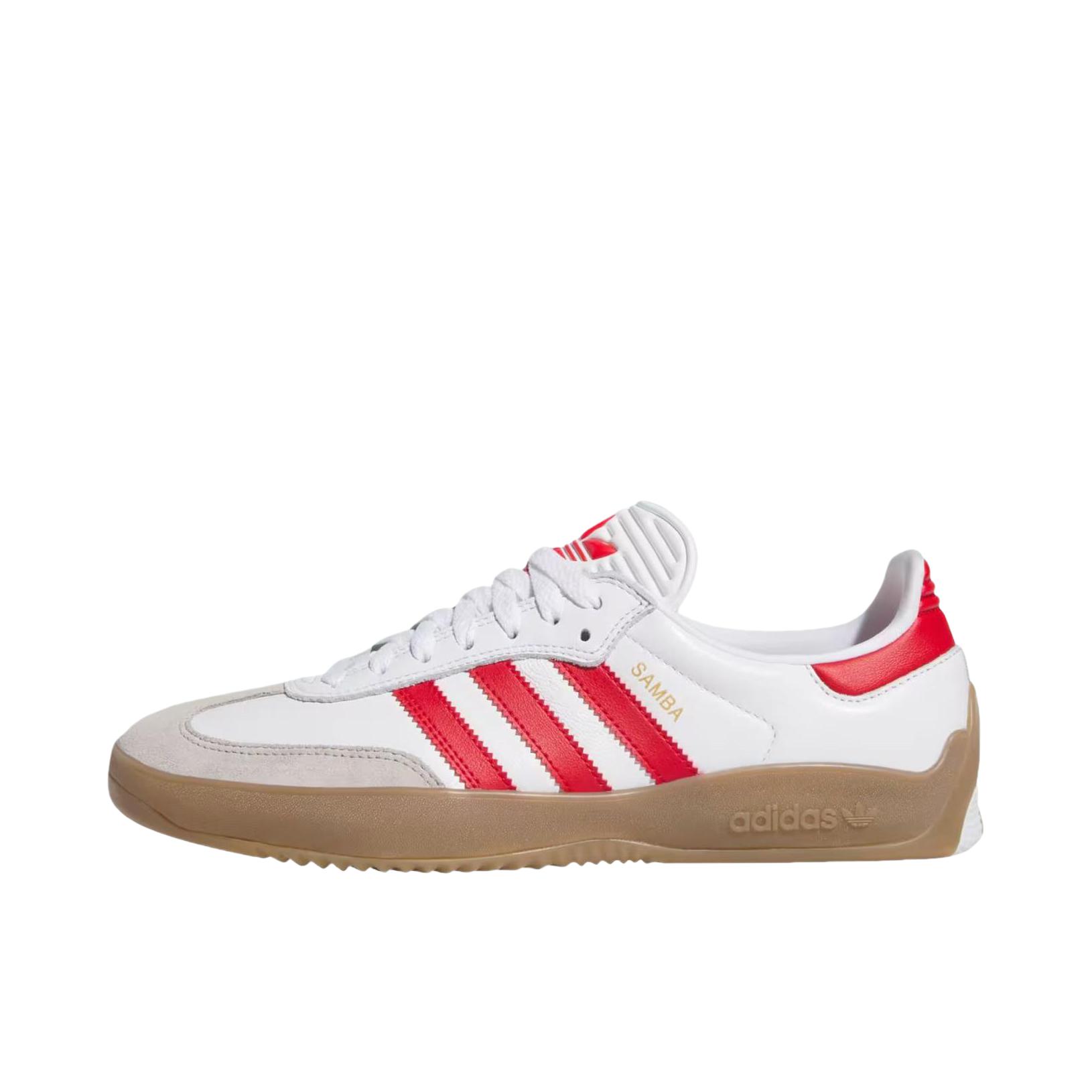 推荐商品：adidas Originals Puig Samba 运动休闲鞋 防滑耐磨舒适时尚贴合 白色/红色