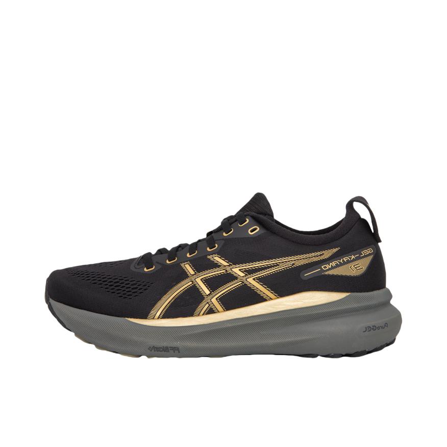 推荐商品：Asics/亚瑟士 Gel-Kayano 31 跑鞋 稳定足弓支撑轻便缓震长跑轻量回弹 黑色/黄色