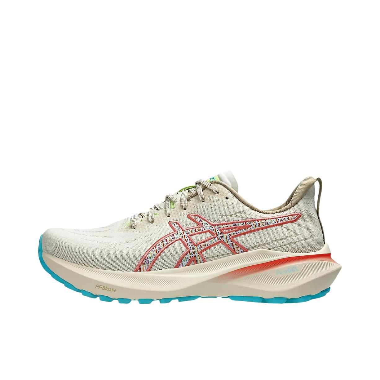 推荐商品：Asics/亚瑟士 GT-2000 13 稳定支撑 缓震回弹 防滑耐磨 系带 包裹性 长跑 跑鞋 米色/白色 