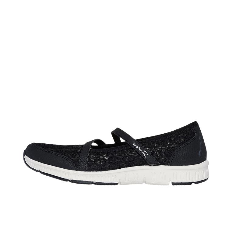 推荐商品：Skechers/斯凯奇 Be-Cool 防滑耐磨 网面透气 舒适轻便 缓震软底 浅口 一脚穿 休闲鞋 女款/黑色