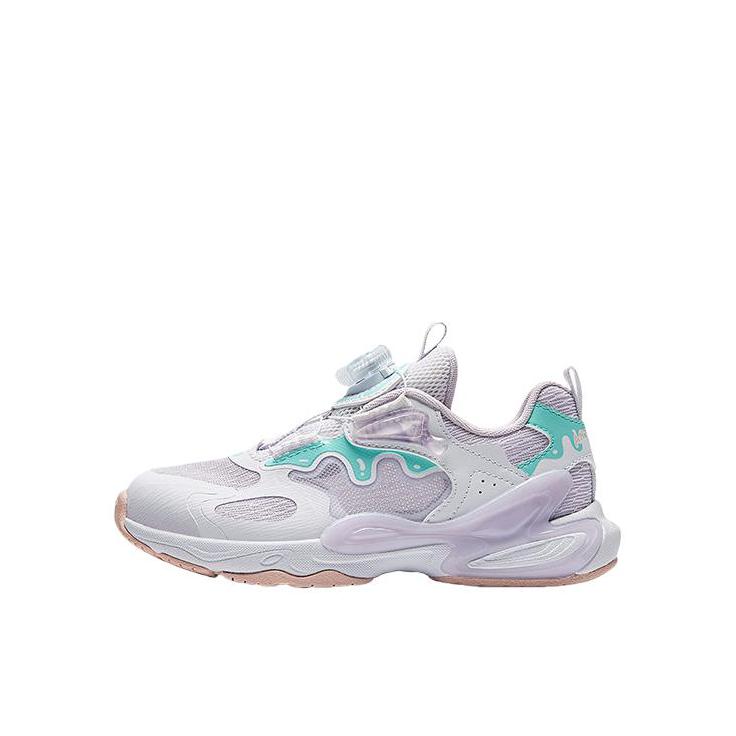 推荐商品：安踏 蝶翼 透气 防滑 休闲 百搭 运动鞋儿童 小童/暮山紫/安踏白