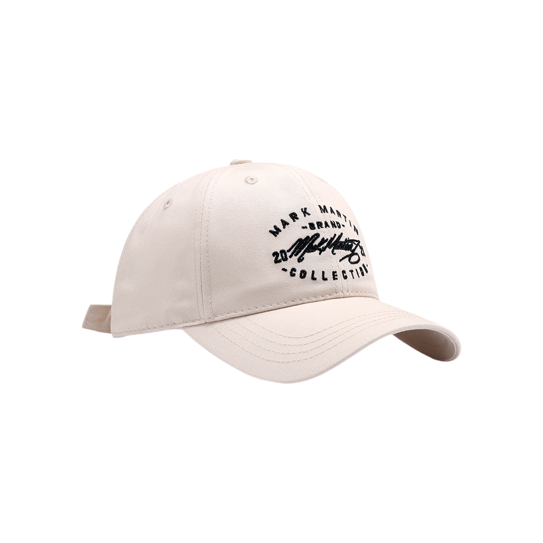 推荐商品：BAIJUAN/白卷 简约字母刺绣防晒休闲软顶鸭舌帽 B2303BQM22071