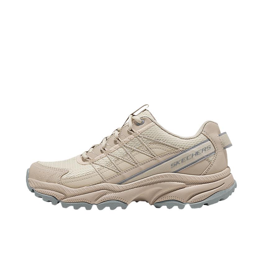 推荐商品：Skechers/斯凯奇  迈山  防泼水 情侣 回弹 轻质 系带  登山鞋 徒步鞋 户外鞋 浅褐色
