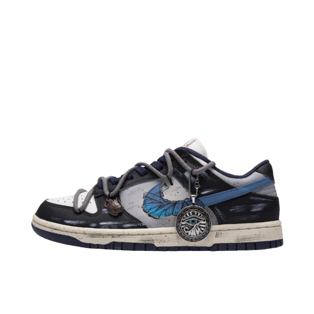 推荐商品：【定制球鞋】 Nike Dunk 板鞋 平跟系带防滑耐磨做旧高街简约百搭潮流复古美式 法老之眼
