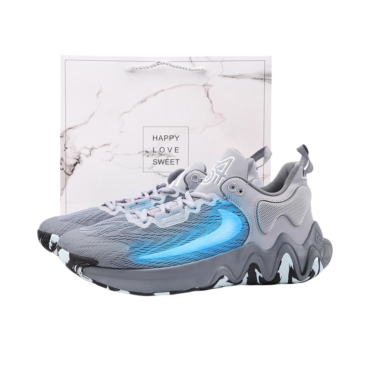 推荐商品：【定制球鞋】Nike Giannis Immortality 2 防滑耐磨 减震透气 低帮 系带 橡胶 时尚潮流 舒适百搭 篮球鞋 礼盒款/蓝色/灰色 