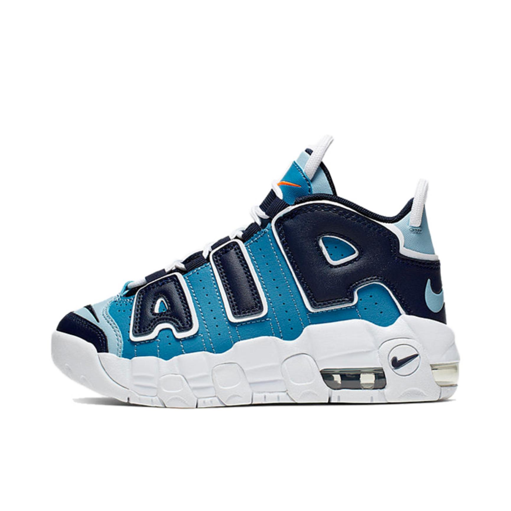 推荐商品：Nike  Air More Uptempo  缓震支撑 轻便透气 抓地  运动鞋 儿童 Denim 小童/牛仔