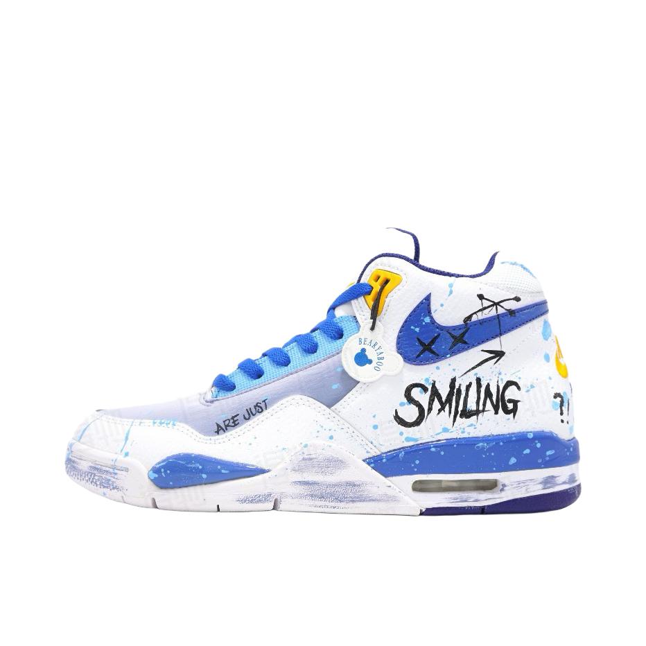 推荐商品：【定制球鞋】Nike Flight Legacy 高帮 舒适减震 防滑耐磨 潮流简约 防水 复古百搭 篮球鞋 禁止微笑