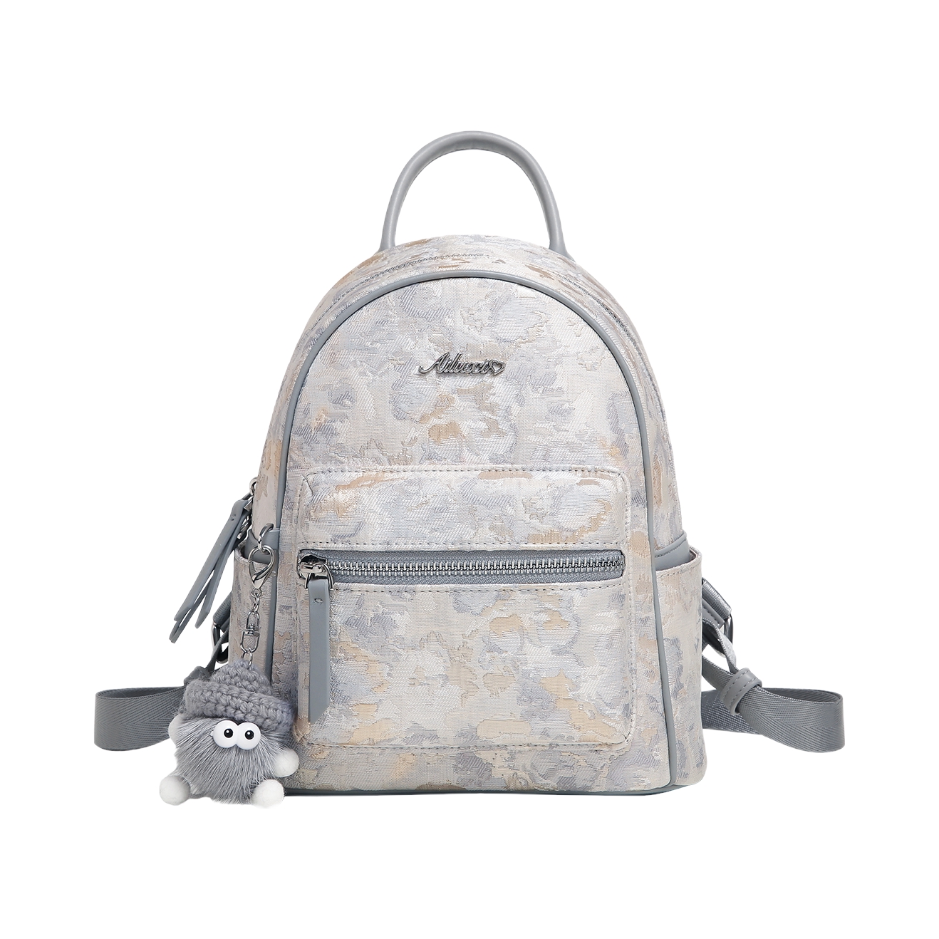 推荐商品：爱路喜 小众设计甜酷复古国风印花时尚百搭织物旅行包书包背包双肩包