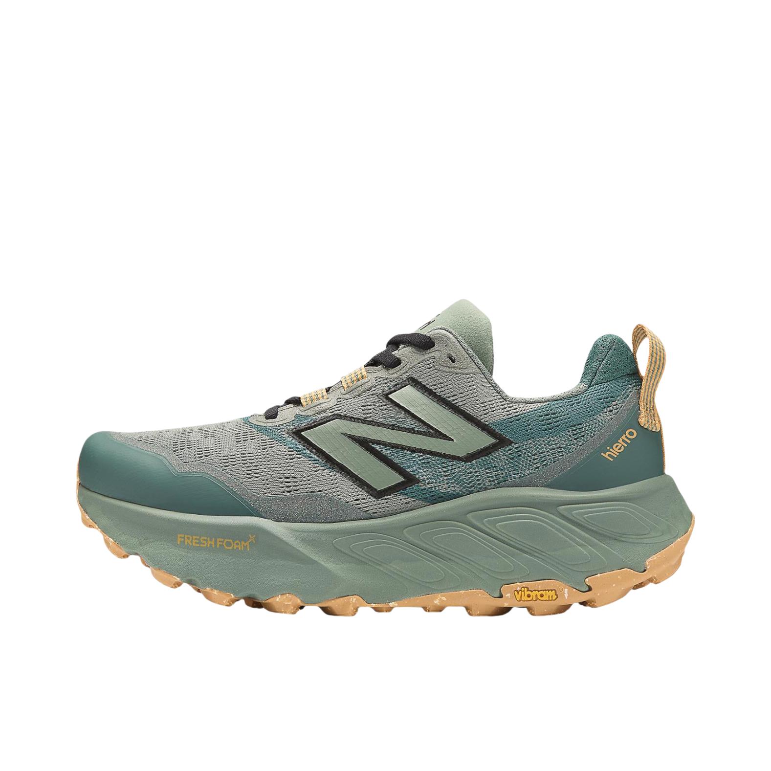 推荐商品：New Balance Fresh Foam X Hierro v9 跑鞋 防滑耐磨低帮越野轻量耐久圆头贴合支撑 D宽/绿色