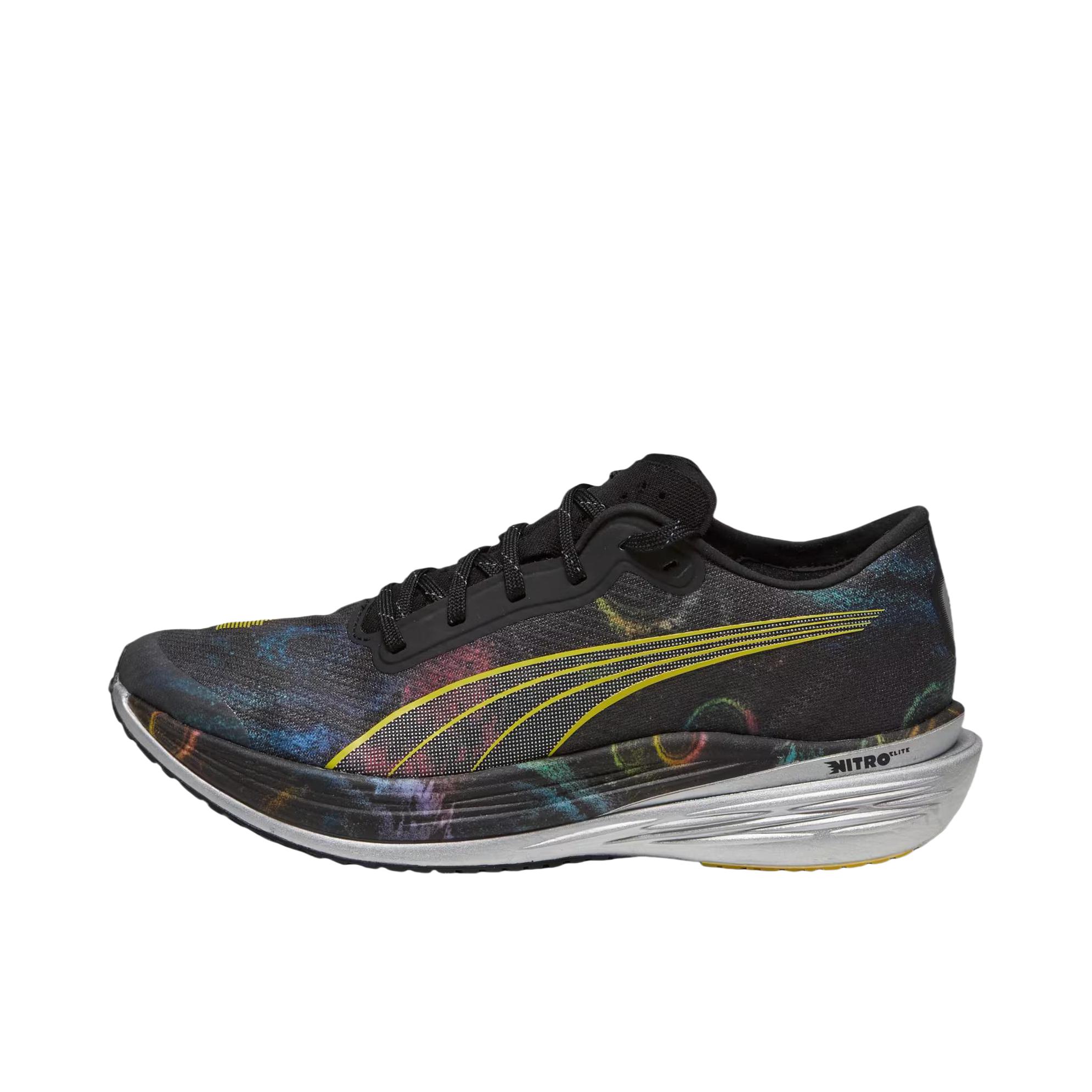 推荐商品：Puma/彪马 Deviate Nitro Elite 2 碳板 网布 缓震轻便 防滑耐磨 舒适透气 织物 休闲百搭 跑鞋 黑色/灰色