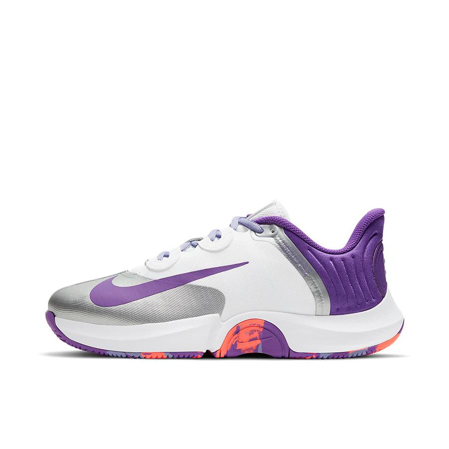 推荐商品：Nike Air Zoom GP Turbo 防滑耐磨 轻便 透气 运动 网球鞋 女款/白色/紫色