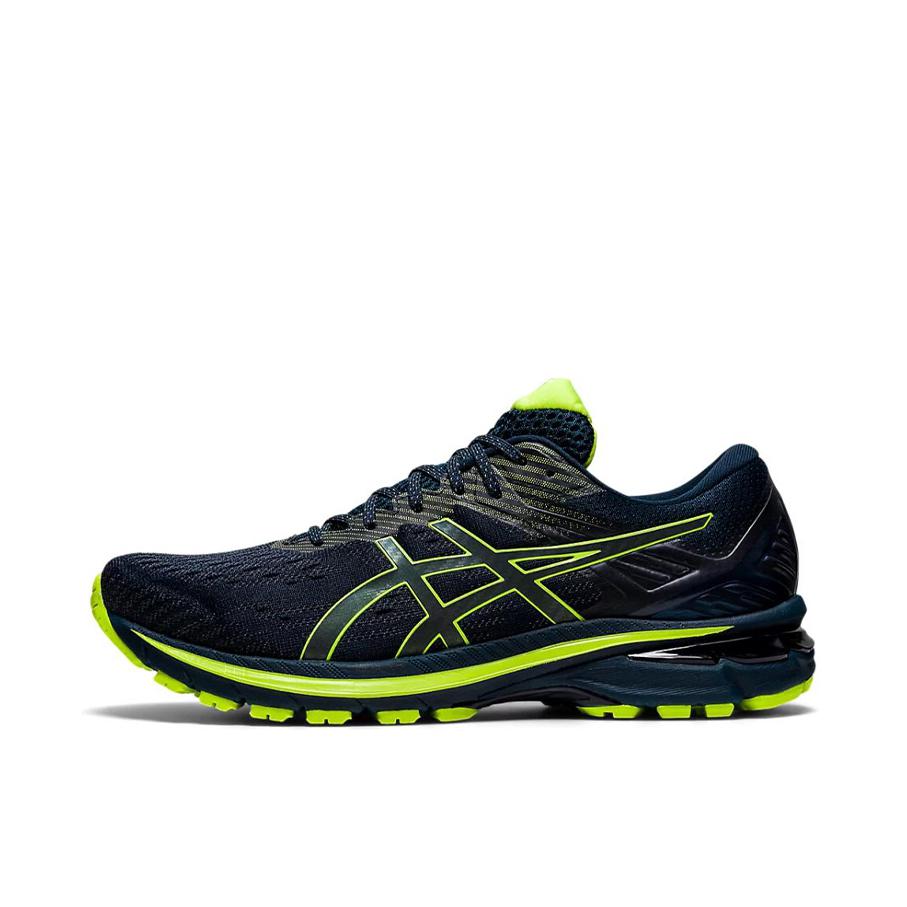 推荐商品：Asics/亚瑟士 GT-2000 9 跑鞋 稳定支撑减震防滑耐磨轻便透气时尚运动 深蓝/绿色