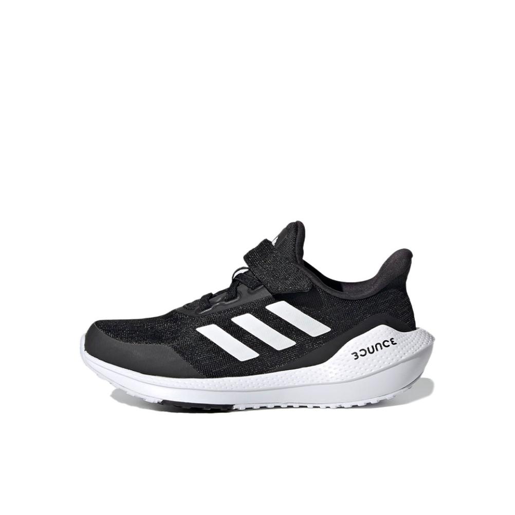 推荐商品：adidas EQ21 Run 旋转按钮 轻便透气 圆头 轻运动 耐磨 童鞋 小童/黑色/白色