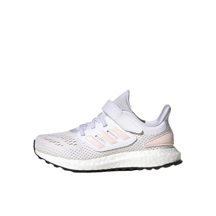 推荐商品：adidas  Pureboost 22  舒适百搭 防滑耐磨 网面透气 减震轻便  跑鞋 运动鞋 儿童 小童/白色/浅藕粉