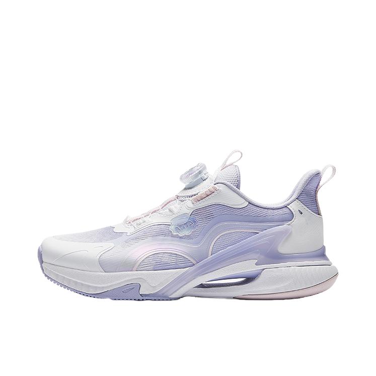 推荐商品：安踏 精灵 透气 防滑 耐磨 旋转纽扣 运动鞋儿童 大童/安踏白/薄雾浅紫/清水粉