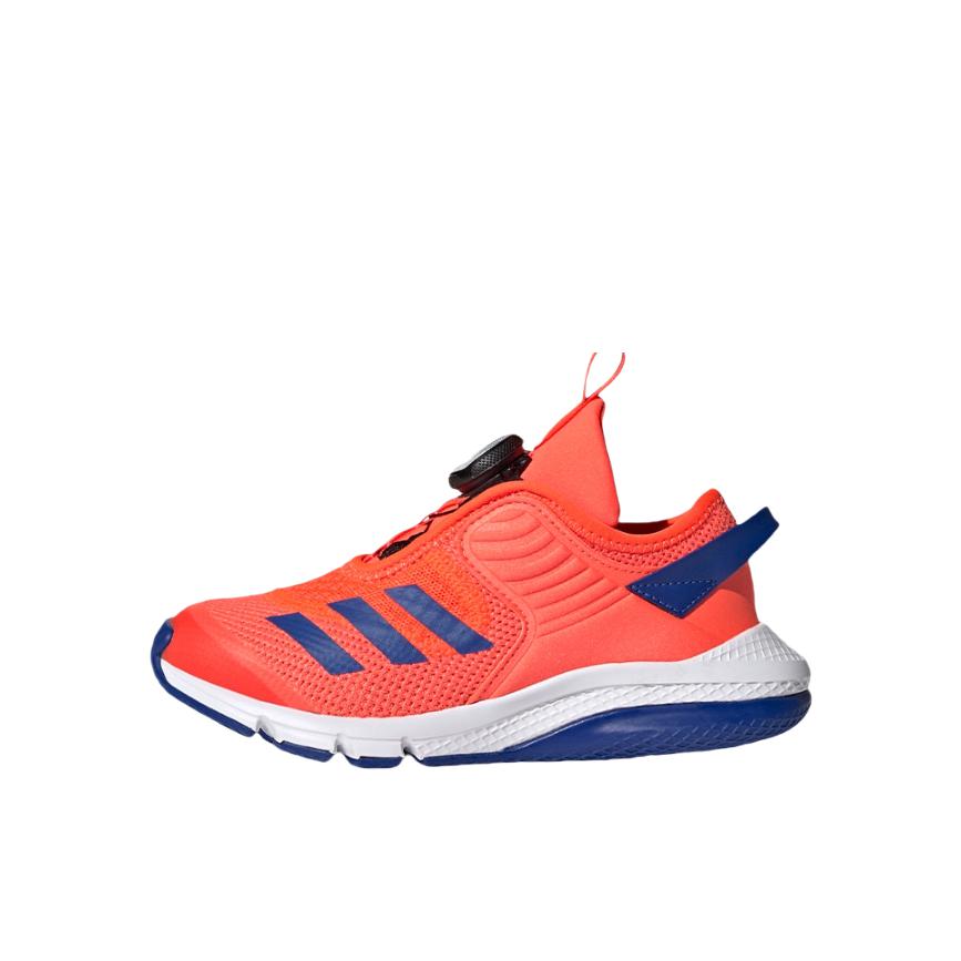 推荐商品：adidas ActiveFlex 旋转按钮 防滑耐磨 透气 网面 运动鞋儿童 小童/橙红/藏蓝
