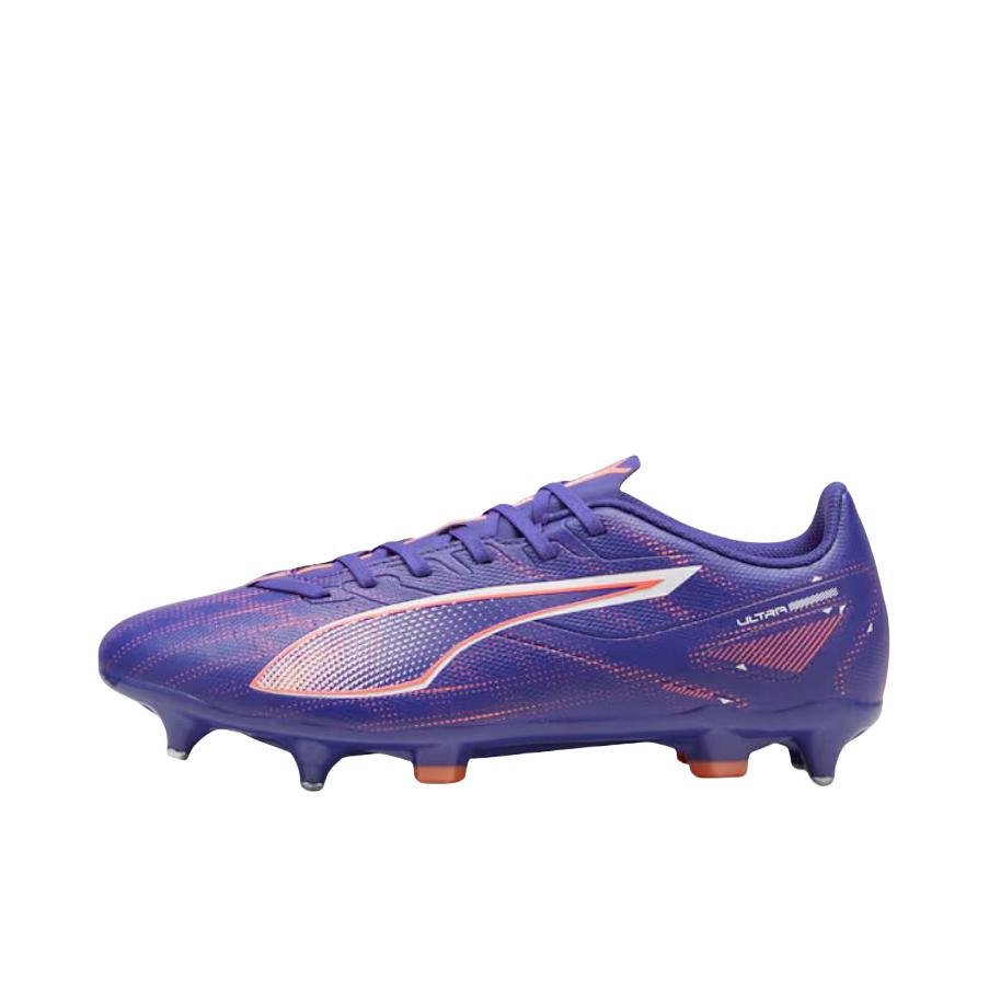 推荐商品：Puma/彪马  ULTRA 5 PLAY MG  短钉 人造草 防滑耐磨 舒适 低帮 钉鞋 支撑 胶质  足球鞋 紫色/橙色 
