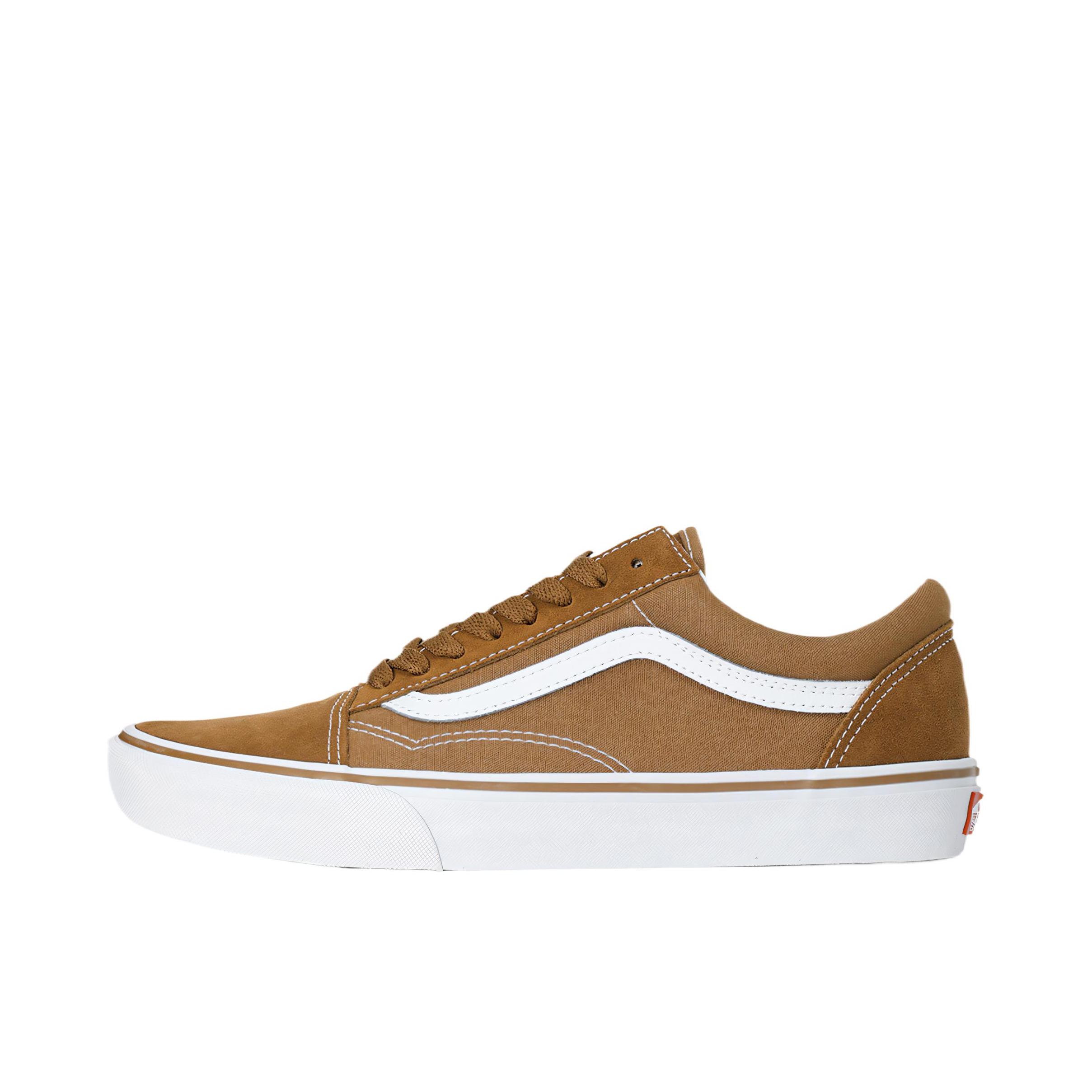 推荐商品：Vans/范斯 Old Skool 滑板鞋 板鞋 轻便防滑复古舒适经典 浅棕色/红色