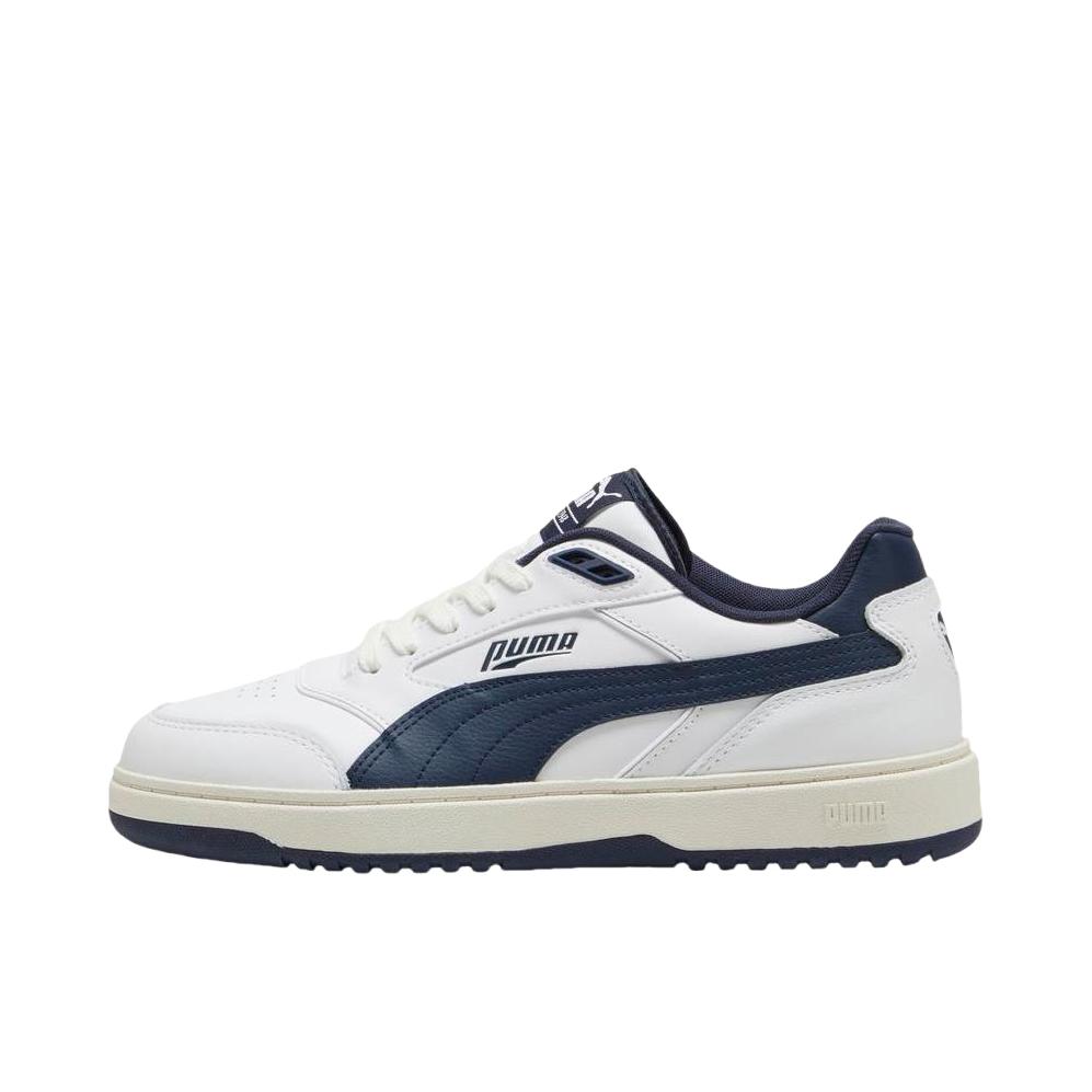 推荐商品：Puma/彪马 Doublecourt Prm 百搭复古 潮流简约 防滑耐磨 舒适轻便 透气 薄底 板鞋 白色/蓝色