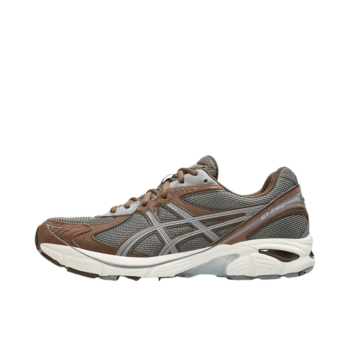 推荐商品：Asics/亚瑟士 GT-2160 跑鞋 拼接舒适缓震网面防滑耐磨复古简约百搭时尚合成革织物耐用短跑圆头支撑 棕色 