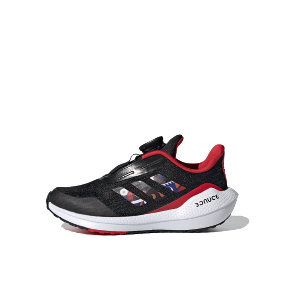 推荐商品：adidas EQ21 Run 旋转按钮 轻便透气 圆头 轻运动 耐磨 童鞋 小童/黑色/红色/蓝色