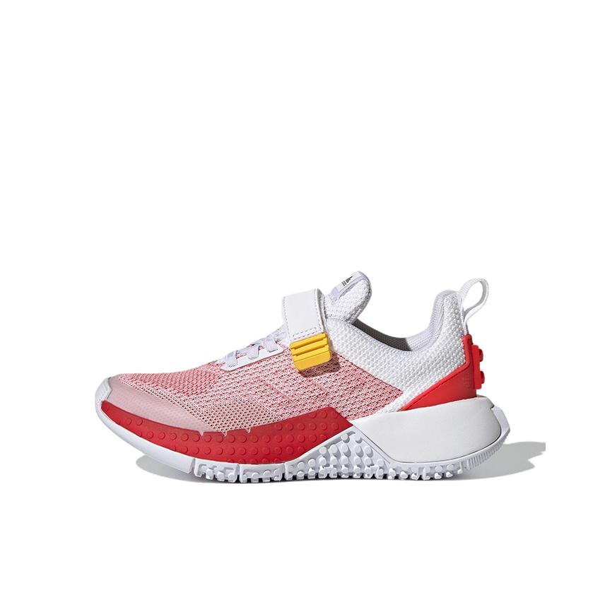 推荐商品：adidas LEGO Sport 防滑耐磨 舒适潮流 轻便透气 魔术贴 运动鞋儿童 小童/粉色/白色