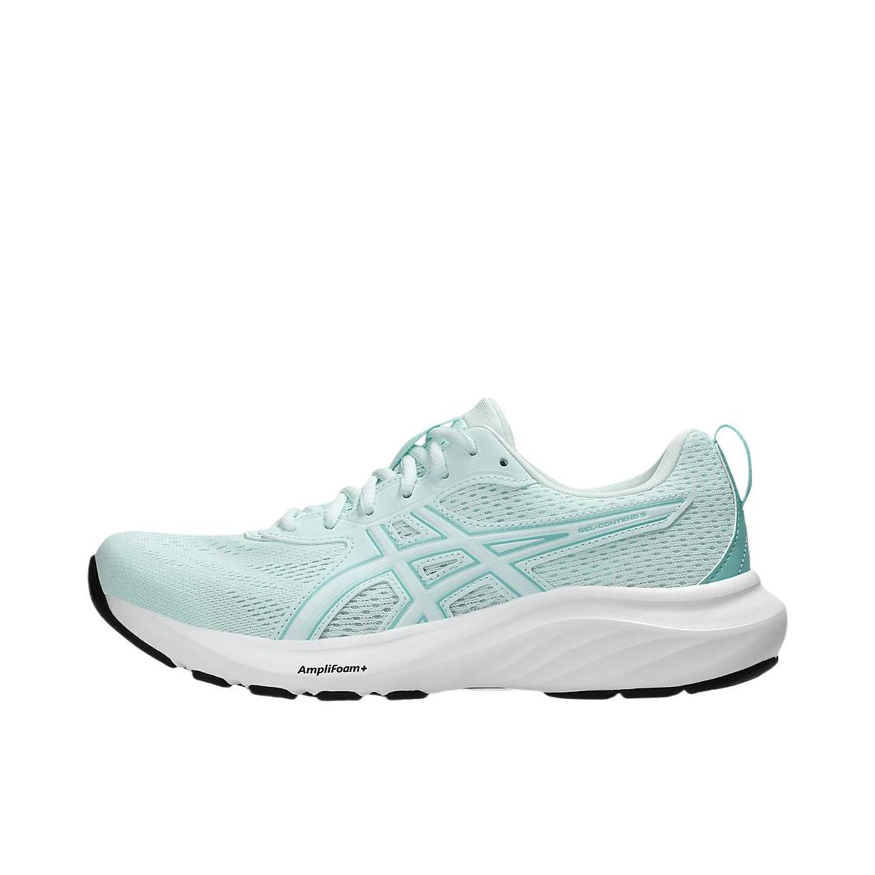 推荐商品：Asics/亚瑟士 Gel-Contend 9 跑鞋 网面透气舒适缓震轻便缓冲轻量回弹支撑系带百搭圆头贴合 绿色