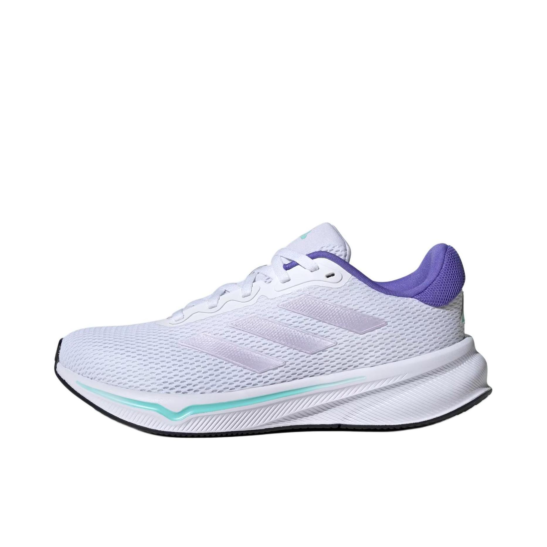 推荐商品：adidas Response 跑鞋 随心畅跑透气防滑耐磨减震轻便 女款/白色/紫色