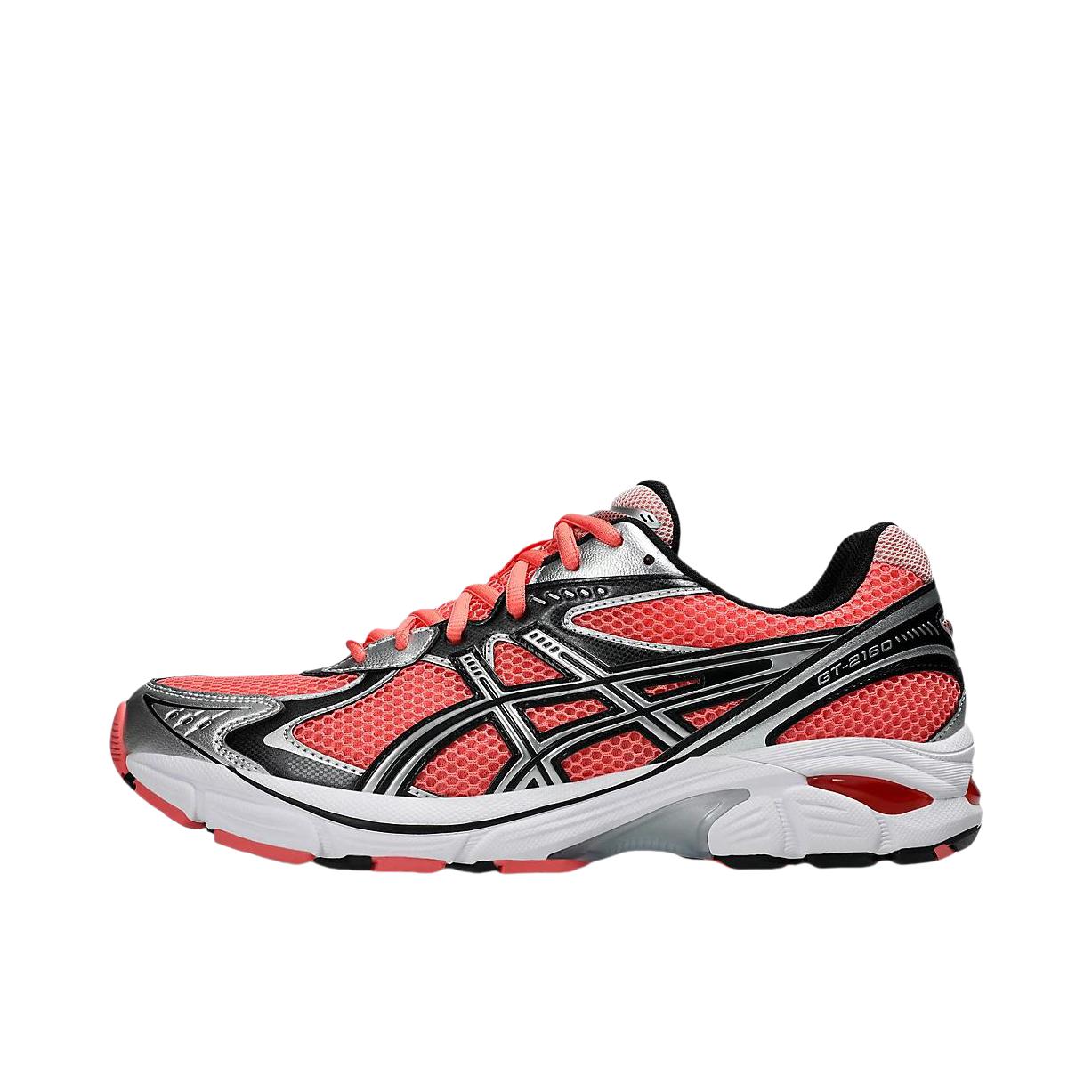 推荐商品：Asics/亚瑟士 GT-2160 跑鞋 拼接舒适缓震网面防滑耐磨复古简约百搭时尚合成革织物耐用短跑圆头支撑 红色/银色