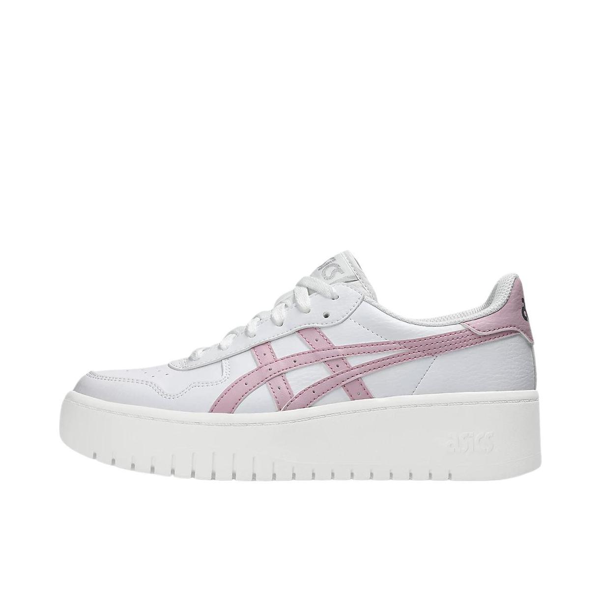 推荐商品：Asics/亚瑟士 Tiger Japan S PF 潮流复古 百搭时尚 防滑耐磨 网面透气 增高 休闲鞋 纯白色/浅粉色 