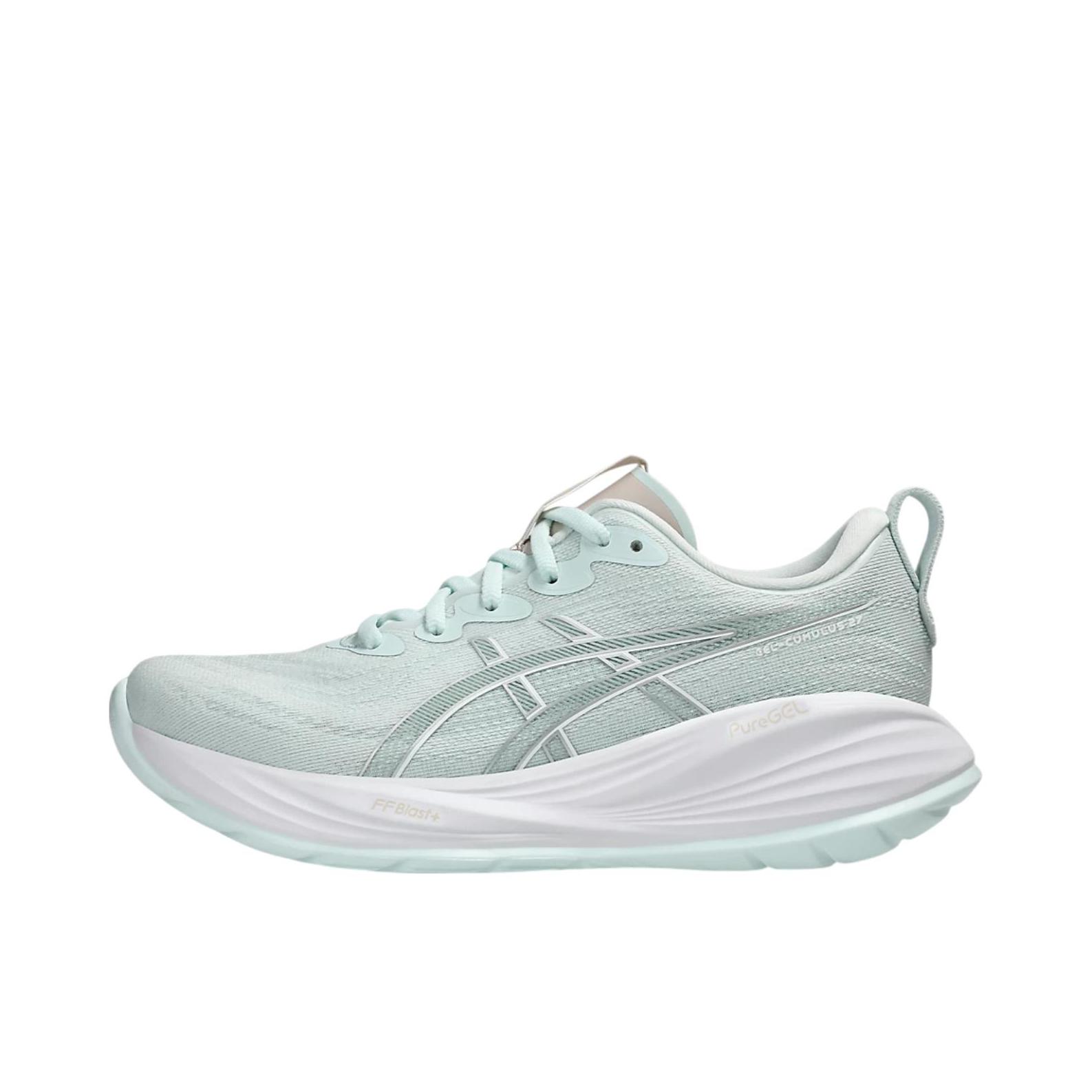 推荐商品：Asics/亚瑟士 Gel-Cumulus 27 百搭 防滑 耐磨 低帮 跑鞋 浅绿色