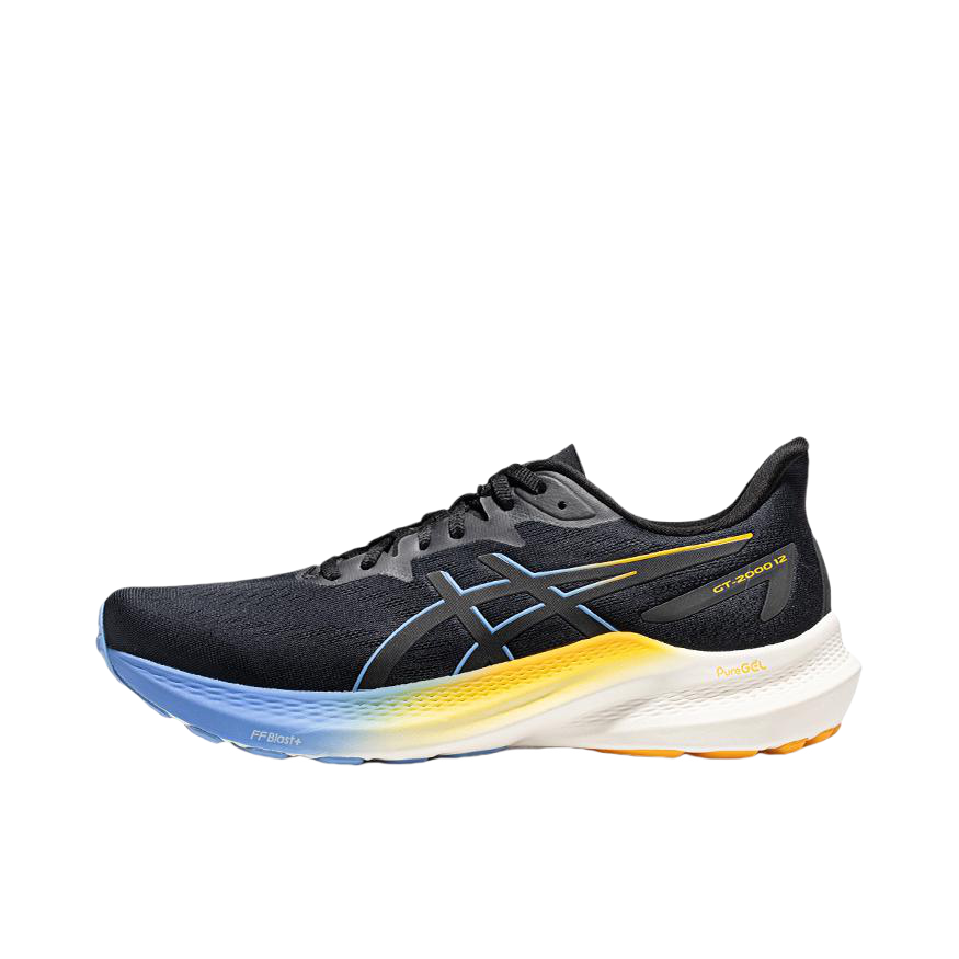 推荐商品：Asics/亚瑟士 GT-2000 12 跑鞋 足弓稳定支撑缓震回弹透气复古马拉松夜跑圆头 黑色/贝母白