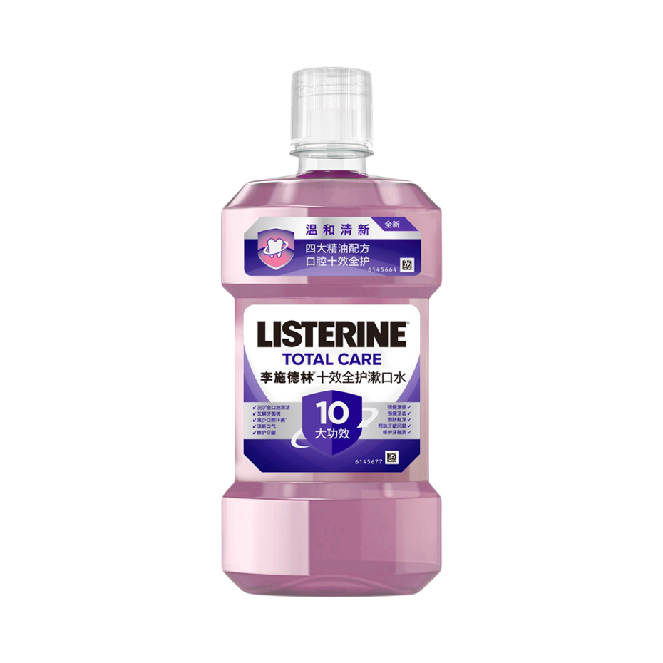 推荐商品：LISTERINE/李施德林 十效全护精油漱口水 清新口气除口臭含氟持久留香