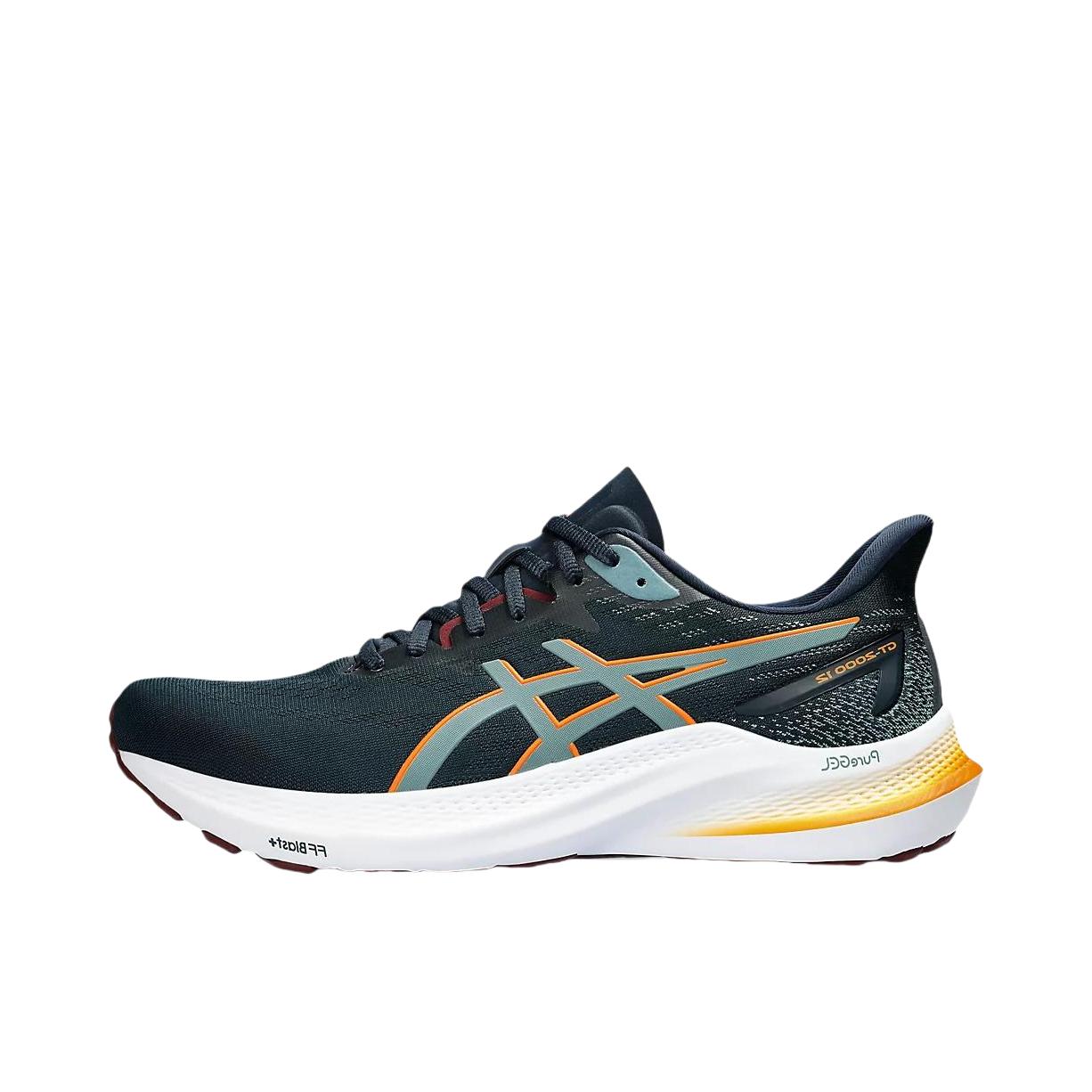 推荐商品：Asics/亚瑟士 GT-2000 12 跑鞋 足弓稳定支撑缓震回弹透气复古马拉松夜跑圆头 深绿