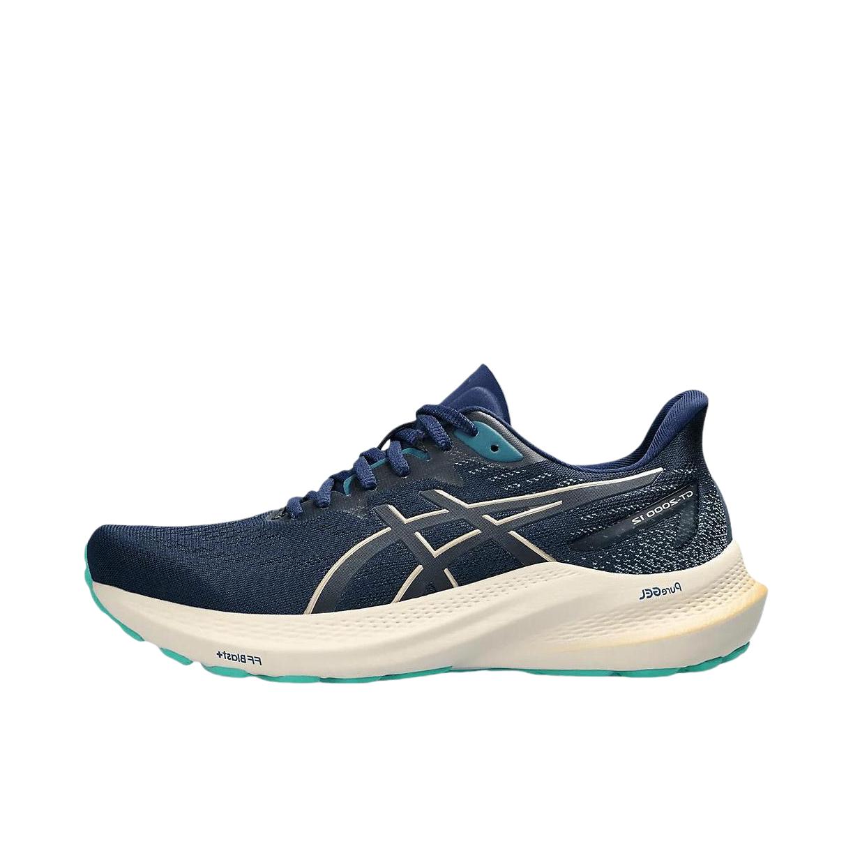 推荐商品：Asics/亚瑟士 GT-2000 12 跑鞋 足弓稳定支撑缓震回弹透气复古马拉松夜跑圆头 深蓝色