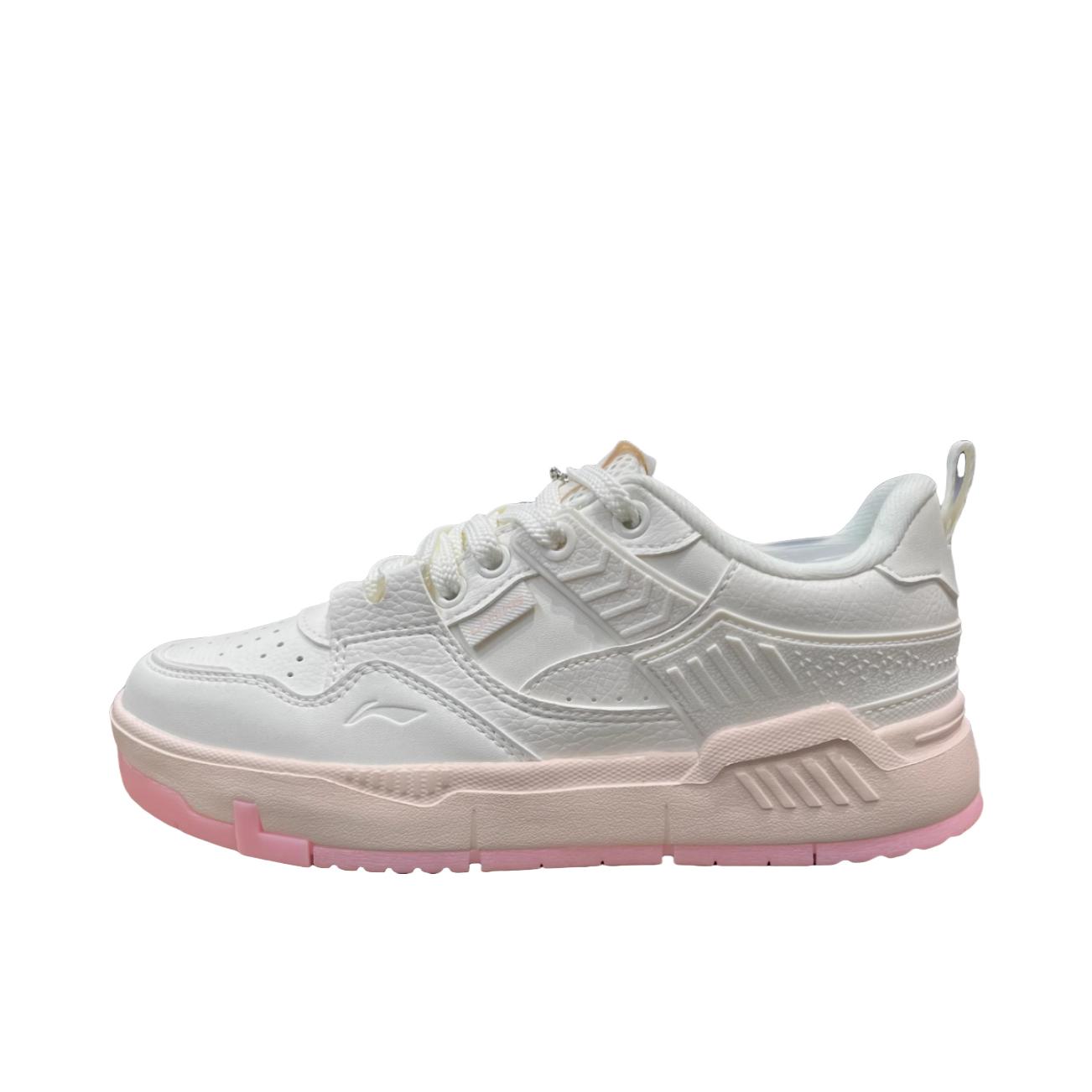 推荐商品：李宁 时尚潮流 系带 超轻 低帮 运动休闲鞋 女款/云雾白