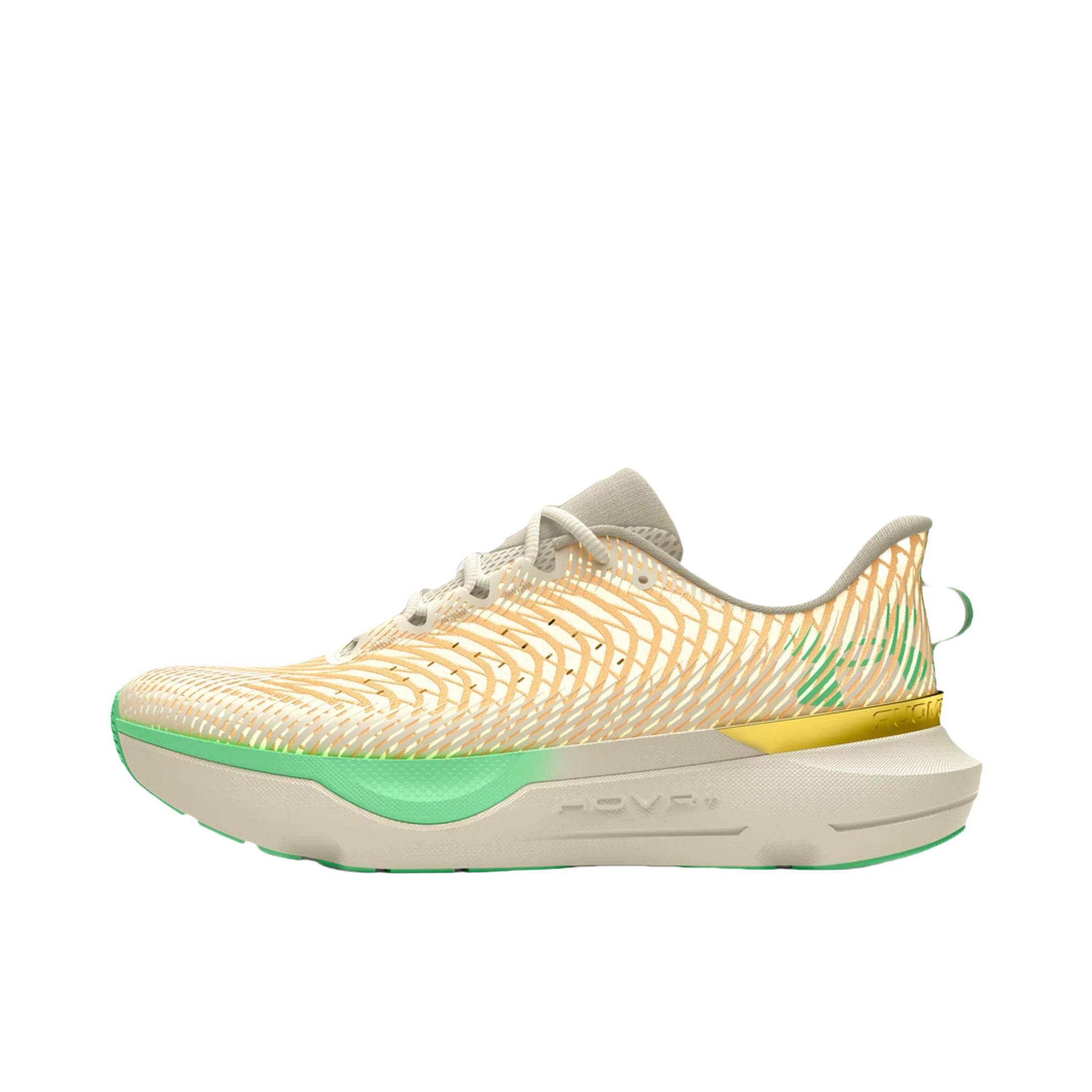 推荐商品：Under Armour/安德玛 Infinite Pro Metallic 防滑耐磨 低帮 平跟 系带 跑鞋 3028127 米色