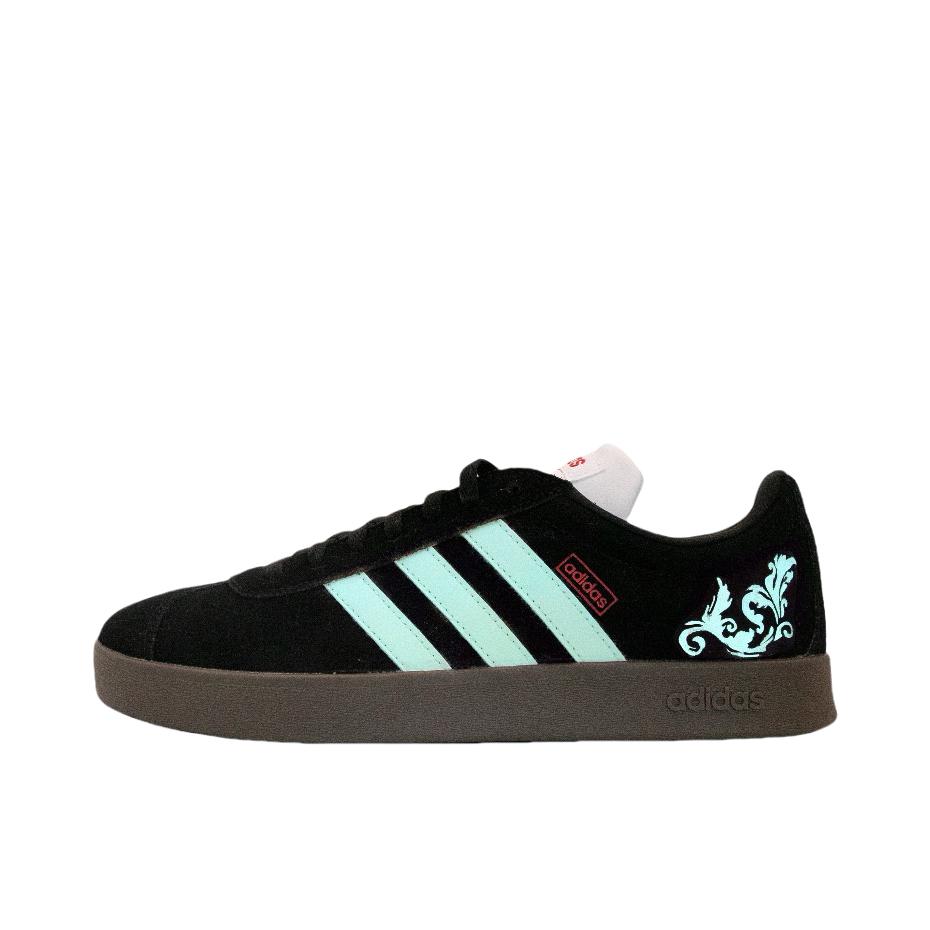 推荐商品：【定制球鞋】Adidas neo VL Court 2.0 德训鞋 板鞋 复古轻便耐磨芭蕾风甜美文艺抗冲击性防水 青黛绿