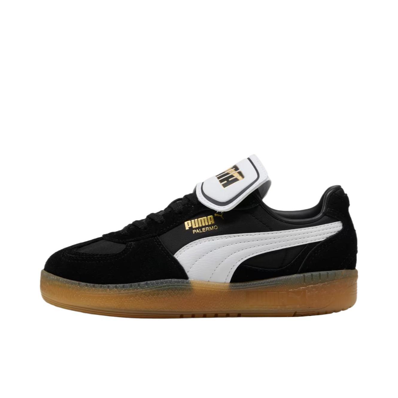推荐商品：Puma/彪马 Palermo Moda Elevated Wns 运动休闲鞋 防滑耐磨舒适平底奶油感增高薄底 黑色/白色