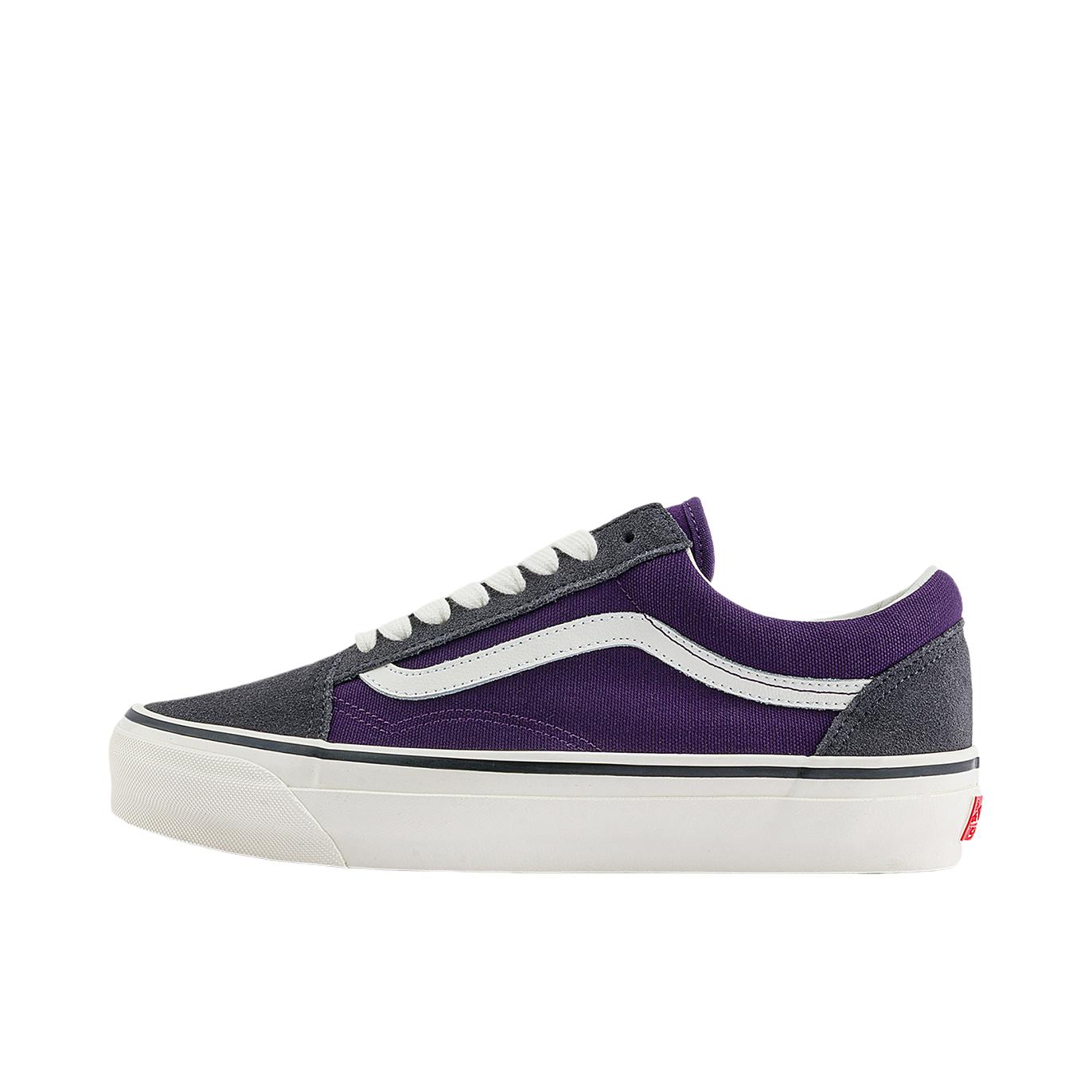推荐商品：Vans/范斯 Old Skool 滑板鞋 板鞋 轻便防滑复古舒适经典 灰色/紫色