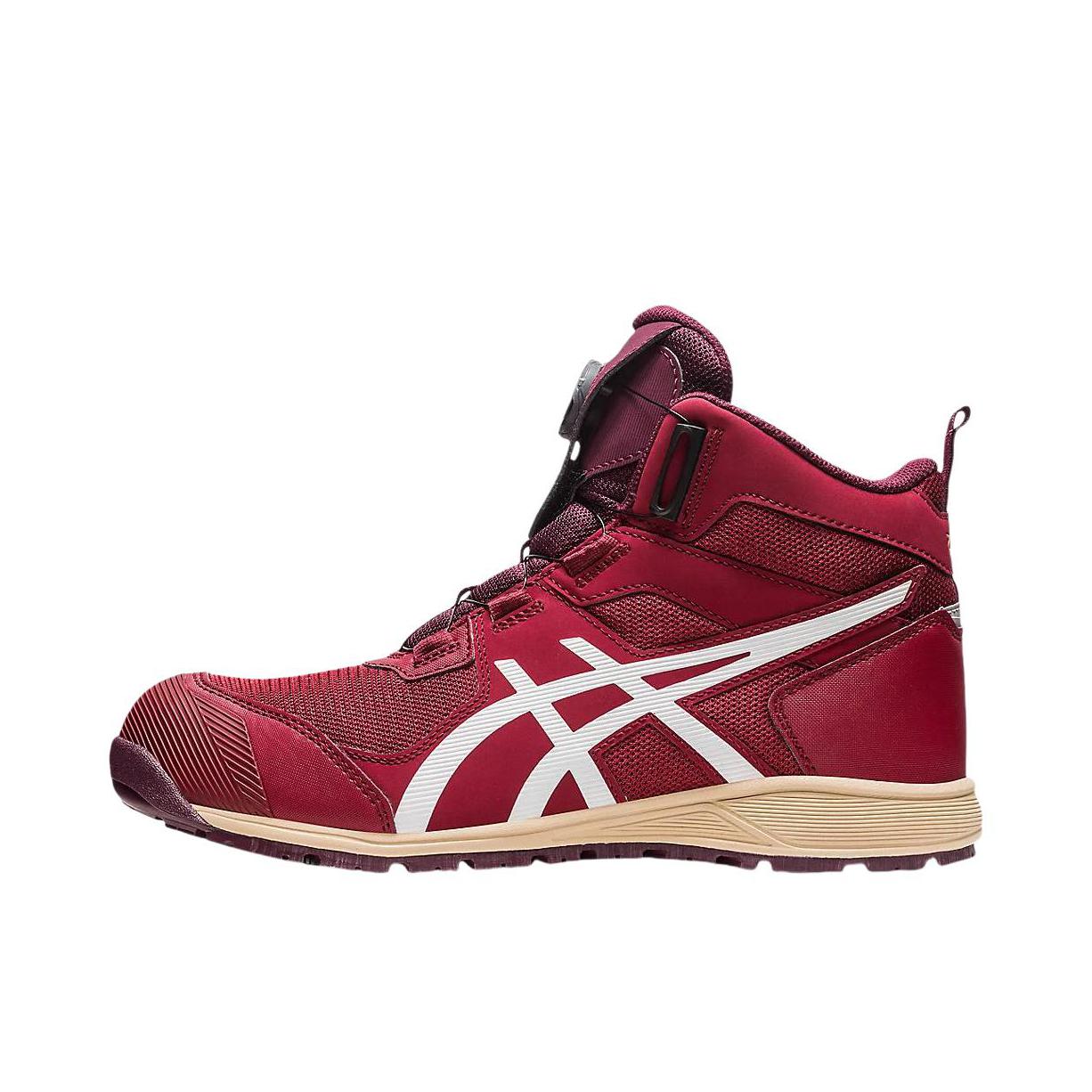推荐商品：Asics/亚瑟士 Winjob Cp216 中帮 平跟 圆头 魔术贴 运动休闲鞋 2E宽/红色/白色