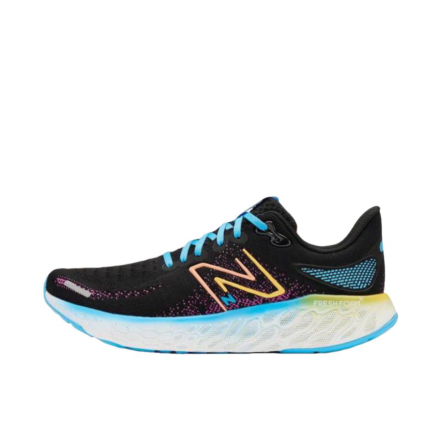 推荐商品：New Balance Fresh Foam x 1080 V12 跑鞋 缓震支撑织物回弹复古长跑 男款/黑色/蓝色/黄色