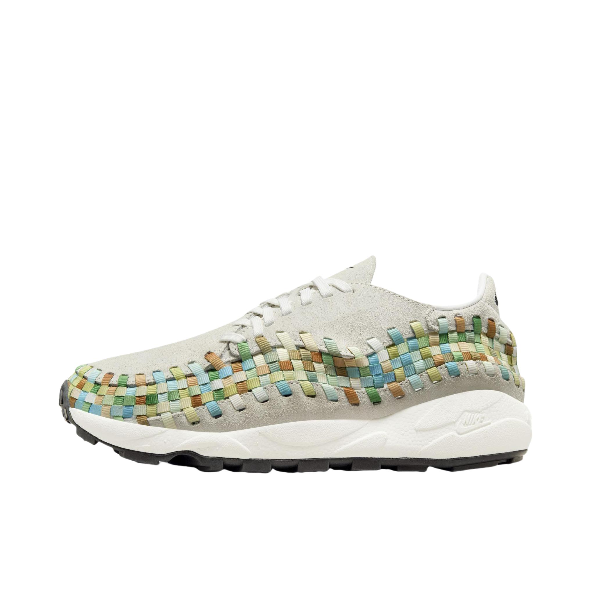 推荐商品：Nike Air Footscape Woven 时尚潮流 编织 舒适缓震 防滑耐磨 绒面革 轻便 运动休闲鞋 山峰白