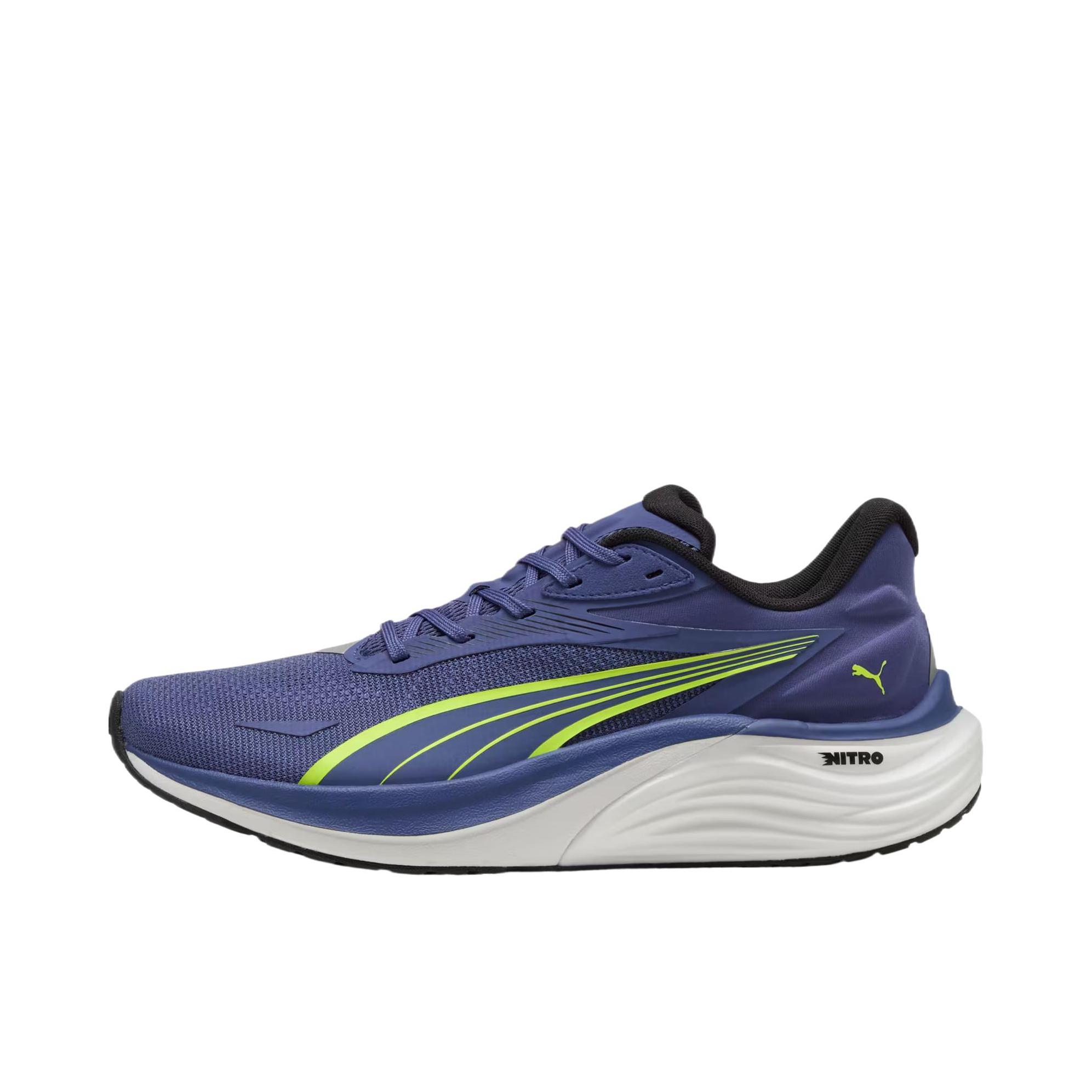推荐商品：Puma/彪马 Electrify Nitro 4 减震 耐磨 低帮 跑鞋 蓝色