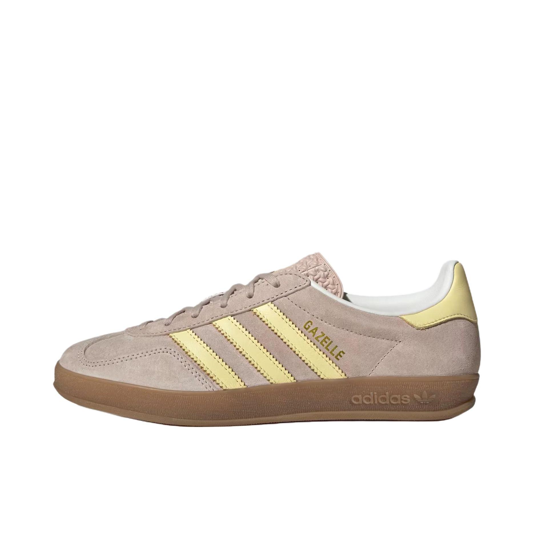 推荐商品：adidas Originals Gazelle Indoor T头鞋 德训鞋 板鞋 舒适缓震防滑耐磨绒面革复古 灰色/褐色