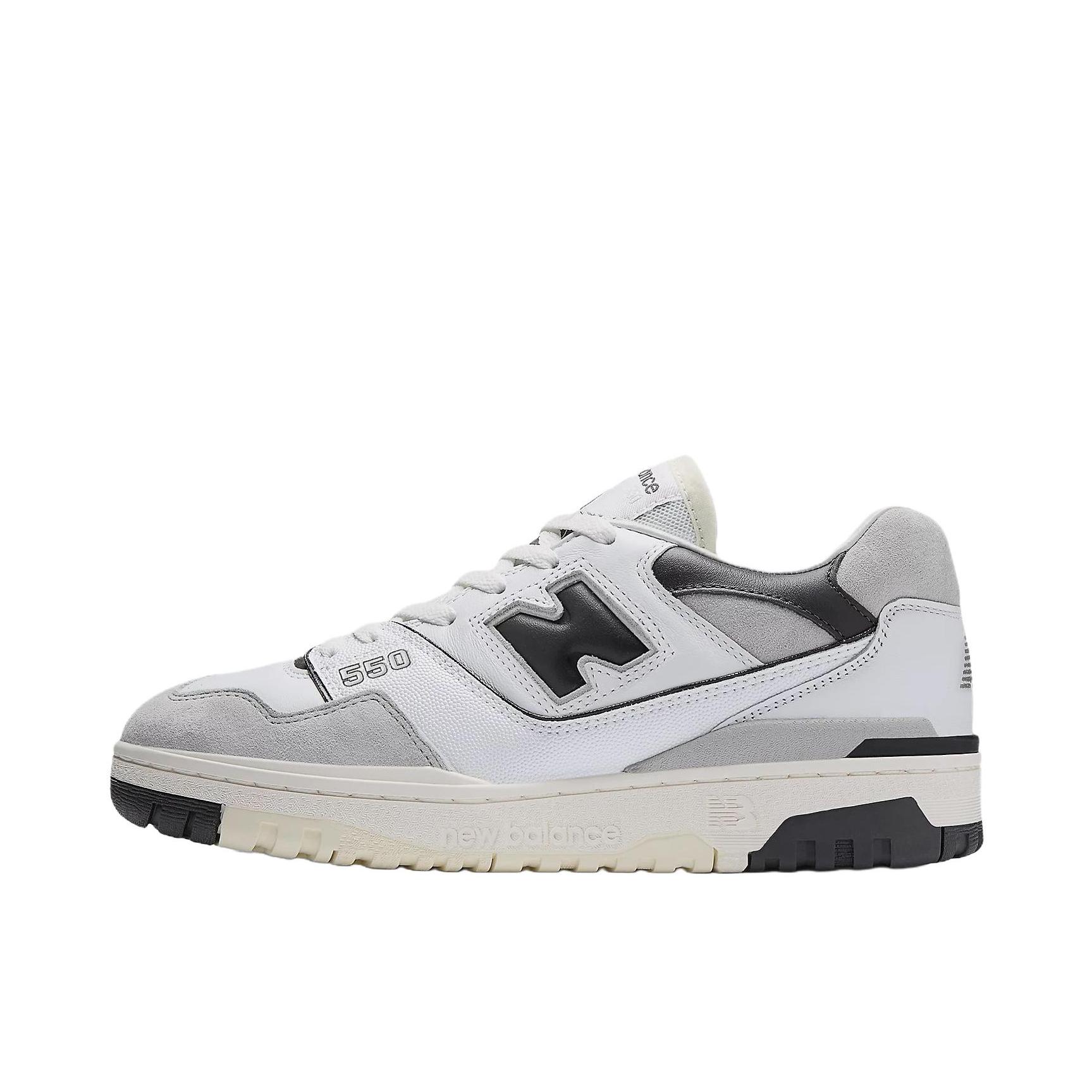推荐商品：New Balance 550 复古 舒适 百搭 减震透气 防滑耐磨 潮流 运动休闲鞋 D宽/白色/黑色/灰色