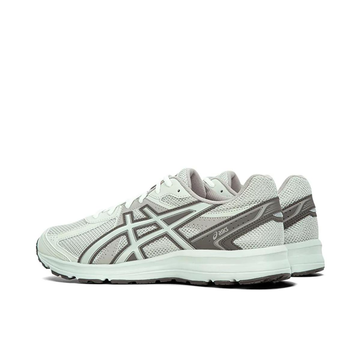 推荐商品：Asics/亚瑟士 Jog 100S 跑鞋 防滑耐磨轻便透气回弹减震合成革织物复古轻量 灰色